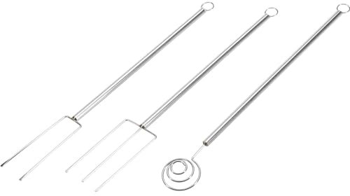Westmark juego de Cubiertos de Praliné, 3 piezas, Cubiertos para chocolate, tenedor espiral y 2 para coger, sujetar y colocar, Acero inoxidable