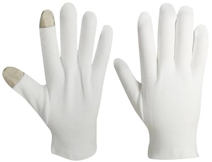 Guantes hidratantes durante la noche, guantes de algodón para manos secas, guantes para pantalla táctil, guantes de spa gruesos y elásticos, guantes reutilizables para manos secas, Nachth | guantes para pantalla táctil, guantes de spa gruesos y elásticos, guantes reutilizables para manos secas, Nachth