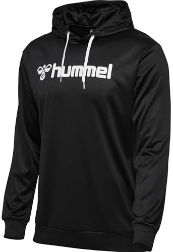 hummel Men's Hmllogo Hoodie Hooded Sweatshirt, Black, XL