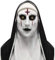 FUXHBFB Halloween Maske The Nonne Horror - Masken Gruselige Latex Halloween Kostüm Herren Nonne Horror Vollkopfmaske mit Kopftuch Nonne Dress Up Halloween Party Requisiten