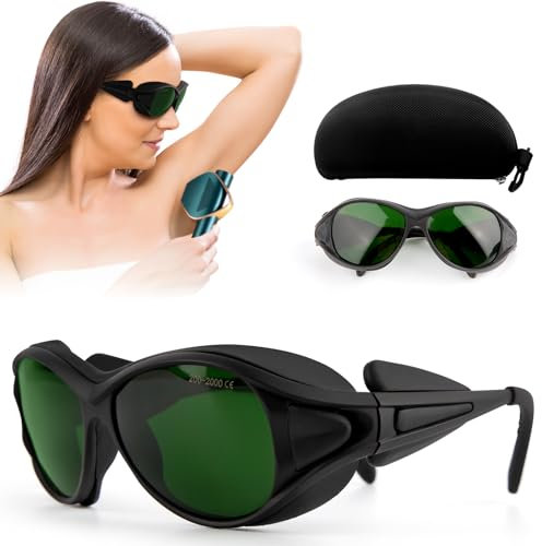 Red Mitochondria Schutzbrille IPL 200-2000nm UV für Infrarot Laser, Rotlichttherapie, IPL Haarentfernung, Kosmetologie und Solarium