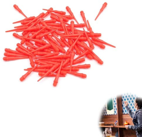 HERKINDNESS 200 Stück Dart Spitzen Soft, Softdart Spitzen 2BA, Ersatz Dartspitzen Kunststoff, Dartpfeile Kunststoffspitze, Dart Zubehör, für Amateur-Dart-Einsteiger