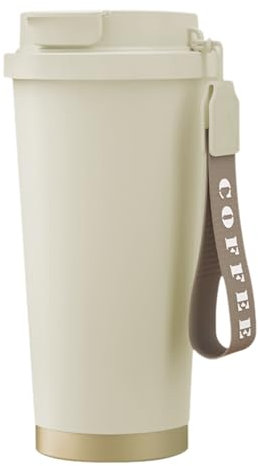 EACHPT Kaffeebecher to go,Thermobecher Kaffee to go 530ml,Coffee to go Becher mit Auslaufsicherem Deckel und Strohhalm,mit Keramikauskleidung,Doppelwandiges Isoliertes Edelstahl Kaffee to go Becher