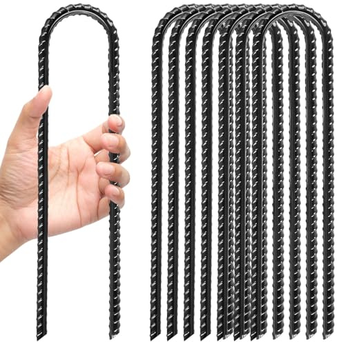 8 Picchetti in Acciaio Inox per Telo Pacciamatura - Antiruggine 30 cm (6 cm Larghezza) - Super Resistenti per Terreni Durissimi - Ideali per Fissare Tende da Campeggio, Set di ancoraggi per trampolino