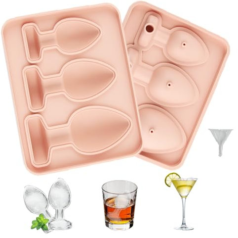 Shyllin Moule a Glaçon,Bac à Glaçons Silicone Moule à Glaçons,Stampi Ghiaccio,Forma Ghiaccio Silicone,senza BPA, Facile da Smontare, Adatto per Whisky, Cocktail, Caffè (Rosa)