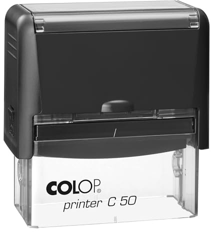 Mister Timbri Timbro 69x30 mm Rettangolare Autoinchiostrante Nero Personalizzabile - 8 Righe di Testo, Ecologico e Ideale per Dati Aziendali o Firma