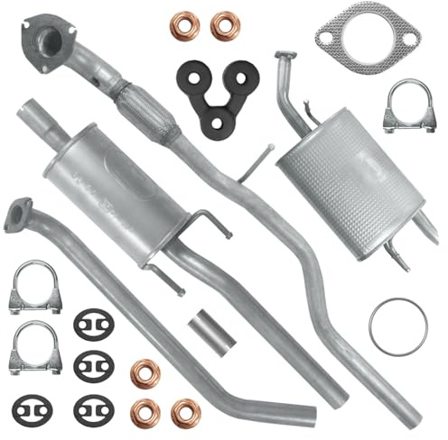 POLMOstrow Auspuff Kollektorrohr und Mitteltopf und Endtopf für Chevrolet Spark 3 III 1.0 1.2 Fließheck 2009-2015