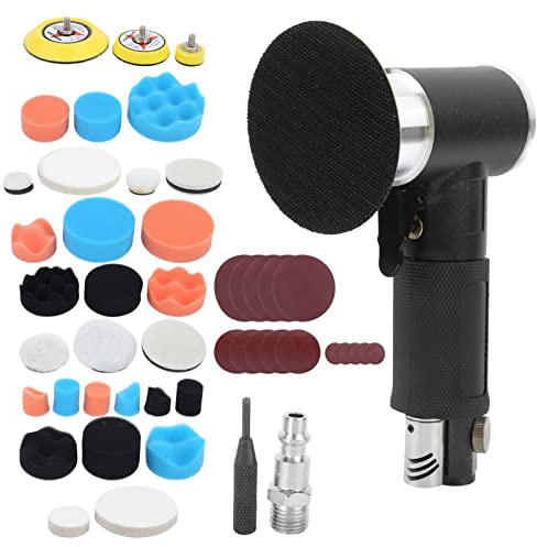 Jeanoko Air Sander Eccentric Pneumatic Car Detail Polishing Machine for DIY Enthusiasts with 48Pcs Accessories (#1)