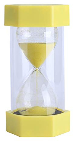 Yosoo sandklocka 3 minuter kreativ sandglas sandklocka minuter timer klocka för hemmakontor hem kontor dekor present (3 minuter gul)