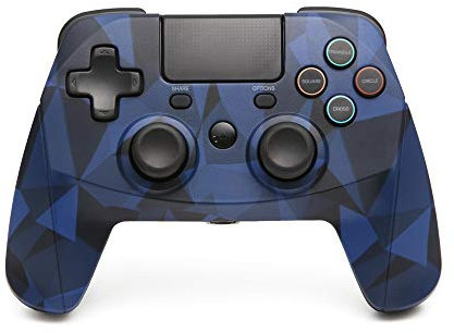 snakebyte GAMEPAD 4S - camo blau - Wireless Bluetooth Controller kompatibel mit PlayStation 4 / PS4 Slim / Pro, Analoge Dual Joysticks, Kopfhöreranschluss, Touchpad und Dual Vibration Feedback