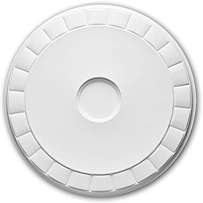 PRO[f]home® - Rosetón 156017 Elemento decorativo Elemento para techo diseño moderno blanco Ø 45 cm Profhome