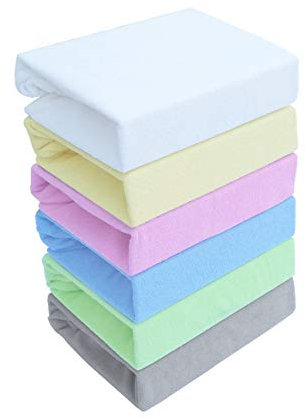 Spannbettlaken Kinderbett FROTTE 60x120 70x140 80x160 Top Qualität Hohe Gewicht 180g/m2 (80x160, Grün)