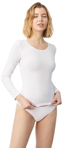 YSABEL MORA - Camiseta Interior Básica Manga Larga Mujer, Diseño Mediterráneo, Confort Adaptable, Sostenible, Hecho en Valencia, Ideal para Cualquier Momento y Circunstancia