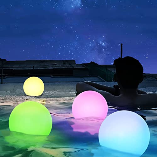 FUYO Solarlampen für Außen, 3er Set Solarlampe Garten Led Solarleuchte mit Fernbedienung 8 Farben Solar-Deko-Stein Solar Kugel Außen Innen IP67 Wasserdicht für Gartenweg Schwimmbad Rasen