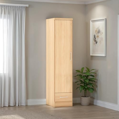 Seconique Nevada 1 Door 1 Drawer Wardrobe in Sonoma Oak Effect