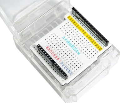 ArduEZtw ONE Stackable Mini Breadboard Kit,275(x2 Sides) Holes with ABS casing for Arduino uno breadboard.