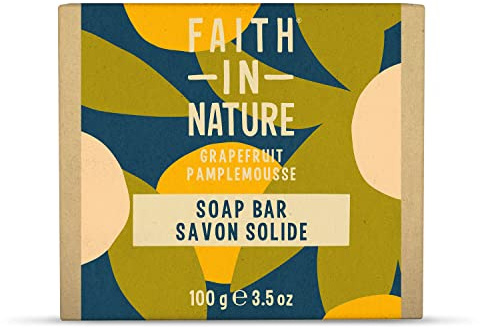 Faith In Nature Saponetta Naturale al Pompelmo, Energizzante, Vegana e Cruelty Free, Senza SLS e Parabeni, 100 g