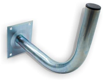 DOJA Barcelona | Fixation Antenne | Pack 1 | Mat Parabole Mural en L | Ø38mm | 33X25cm | Suport Antenne En Acier | Accessoires De Fixation | Pour Support Mural TV, Mat Parabole Satellite, Mat Antenne