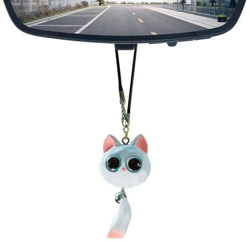 Besreey Ornement de Voiture de Chat, Pendentif de Voiture de Chat | Pendentif décoratif de Voiture - Pendentif Figurine en résine, Accessoires de décoration de Voiture pour Jardin, fenêtre, Cour,
