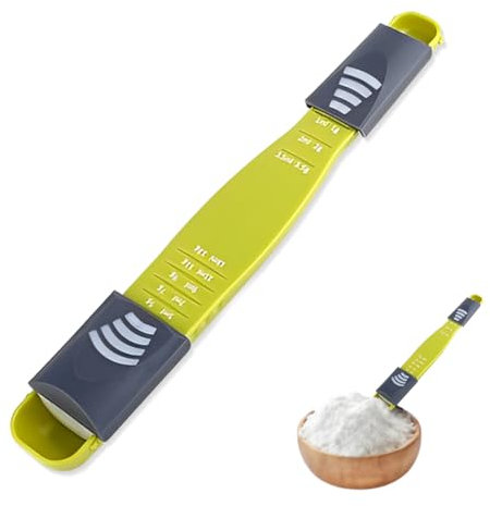 ZKGYUS Multifunzionale Cucchiai dosatori, Regolabile Cucchiai da Cucina, Misurino Grammi, Cucchiaio Dosatore per Cottura al Forno e Cucina, per misurare ingredienti secchi e liquidi