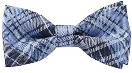 Alizeal Boys Tartan Stripe Pre-tied Bow Tie Check Stripe for Kids School Gifts Tie, Blue