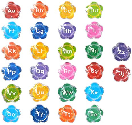Set Complet de Lettres de Bain alphabétiques - Jouets Aquatiques Amusants, Alphabet pour de 26 pièces pour Piscine, Plage et Jeu dans l'eau pour bébés