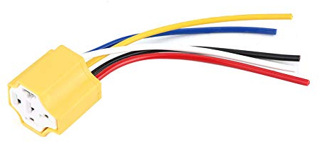 Wakects Conector de Arnés de Cableado de Buje de Relé Automotriz de Cerámica de 5 Pines Conector de Cables 30-100A Resistente a Alta Temperatura Impermeable con Fácil Instalación