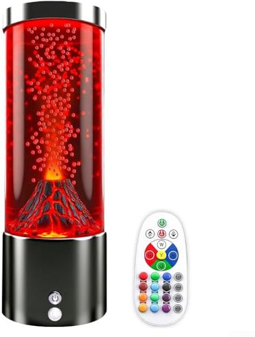 USB Powered Colour Changing Lamp, with 16 Colours and 4 Lighting Modes, Acrylic 9 Inch Design With Weighted Base, for Desk Shelf or Nightstand Ambient Illumination