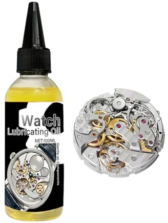 Klockolja – 100 ml oljesmörjmedel för klocka – multifunktionellt smörjfett för armbandsur – för morfar/farfar, klocka, hushåll, handel, underhåll, reparation, urmakare, verkstad, studio
