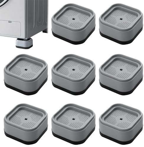 8 Piezas Apilables Tacos Elevadores Cama,3.5cm Elevador Mesa Antideslizante | Bloques De Elevación de Cama Cuadrados para Lavadora, Frigorífico, Sofá, Somier, Mesa, Sillas, Mueble para La Televisión