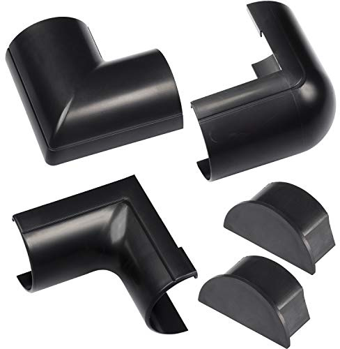 D-Line CLOAP5025B Accessori a Scatto - Canalina = 50mm (Larghezza) x 25mm (Altezza) - Nero