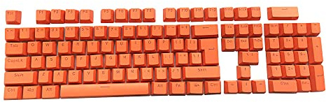 Feicuan Universal 104 Keyset Keycap ABS Colorful Backlit Replacement Key Cap Cover for Mechanical Keyboard (Only Sell Keycaps)- Orange