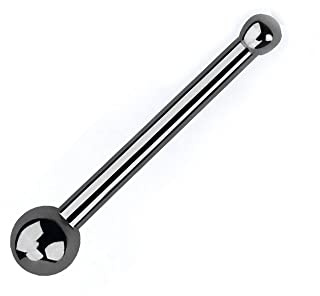 Juvel tunna näsa piercing nitar smycken 20 g näsborre nål tunn näsring ben PVD pläterat kirurgiskt stål silver guld svart ros med liten boll eller konände, Kirurgiskt stål