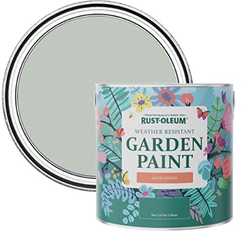 Rust-Oleum Green Mould-Resistant Garden Paint In Satin Finish - Chalk Green 2.5L