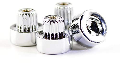 RhinoTuning 50pcs Rad Felge Lippe Nieten Muttern Loch 6.2mm/0.24in Ersatz Nieten Auto Rad Zubehör Teile Chrom（Versilberung）