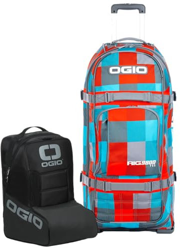 OGIO Rig 9800 Pro Rolltasche mit Kofferraumtasche LE Blockade Rot