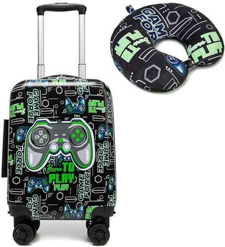 HTgroce Equipaje para Niños, Maleta Cabina 4 Ruedas