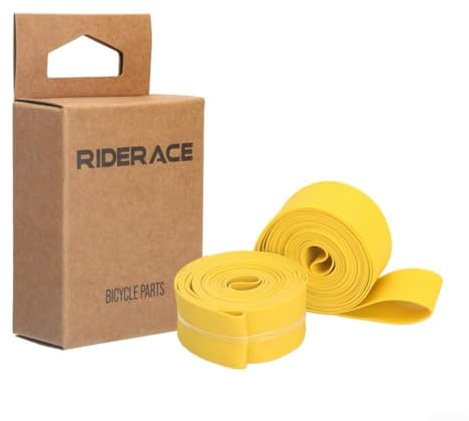 Qualoramall Paquete de 2 cintas antipinchazos para neumáticos de bicicleta para ruedas de 26, 27.5, 29, 700C, tira de protección de PVC de 0.6 mm de grosor contra espinas, vidrio y desechos de