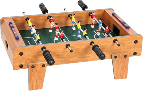 SPORTNOW 20 in Table-top Football Table, Table Football, Nature Wood Finish
