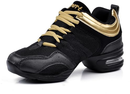 PADGENE Chaussures de Jazz pour Femmes, Chaussures de Danse à Semelle Molle en Satin pour Femmes, à Talons Hauts Chaussures de Danse pour Jazz/Latin/National Mark/Rumba/Cha Cha