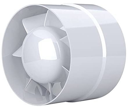 IN-OV - Ventola, estrattore d'aria, economica, 100 mm, 12 W / 130 m³, estrattore assiale condotto in linea: bagno, cucina,... -