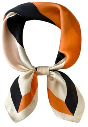 Ecroon Foulard Soie Femmes en Satin de soie Bandanas Cheveux Bandeau Mouchoir carré Echarpe Foulards/Etole/Écharpe