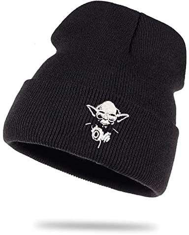 Yoda dJ yoda Jedi Ritter The Empire Turntables Music Rave House Trance Techno Geek - Wool hat Winter hat roll Cap Beanie hat Sailor hat Unisex Piece Black