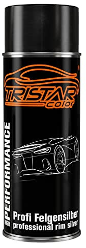 TRISTARcolor Argent Jantes Spray de Peinture Spray pour Jantes Bombe de Peinture aérosol Peinture Acrylique 400 ML Peinture Automobile séchage Rapide