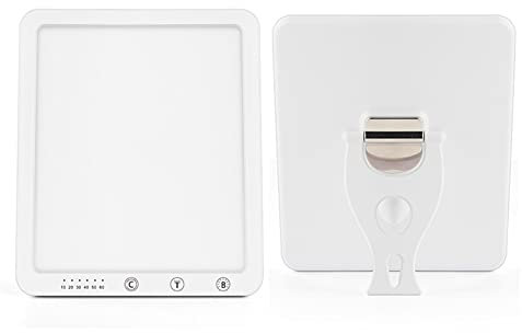 Lampada Per Luce Diurna, 10000 Lux Lampada Luminoterapia, Con 3 Modalità Colore 5 Regolazione Variabile 6 Funzione Timer, Senza Raggi ​UV Terapia Della Luce Contro La Depressione,Bianca