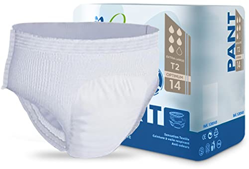 14 x Optimum Adult Nappies, Maximum Absorbency and Overnight Protection, Nappies for Men and Women, Size Extra Large, 1 Pack of 14