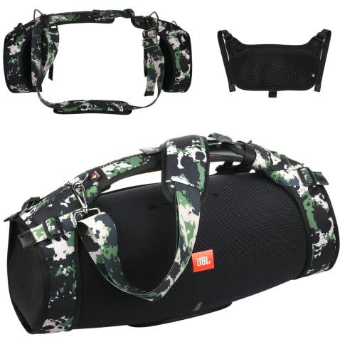 TXEsign Reisetragegurt für JBL Boombox/Boombox 2 wasserdichte Tragbare Bluetooth-Lautsprecher, Schultergurt Mit Zwei Seitlichen Abdeckungen, Reisetragetasche (Camo)