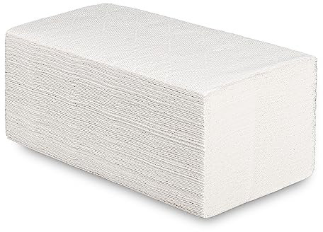 Papierhandtücher 3200 Blatt | weiß | 2-lagig, 23x25 cm | praktischer V-Falz für Handtuchspender in Toiletten, Büros, Praxen, Studios