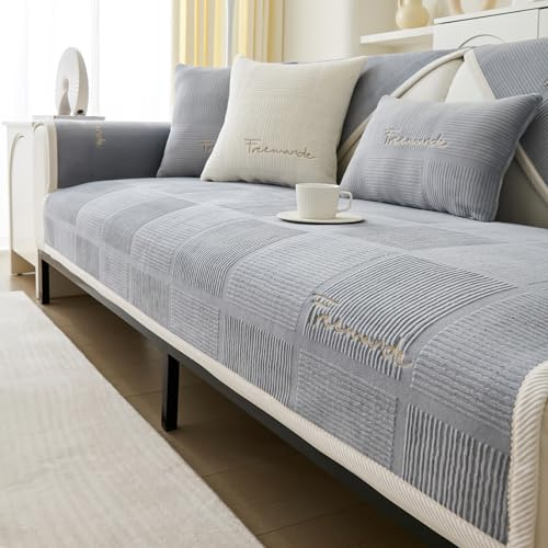 IMSGVIFO Couch Überzug, Sofa Überzug 1/2/3/4 Sitzer L Form Sofa Cover, Ecksofa, 2023 Neue Universelle rutschfeste Sofa Überwurf, Solide Dicke Strukturierte Sofaschoner für Wohnzimmer