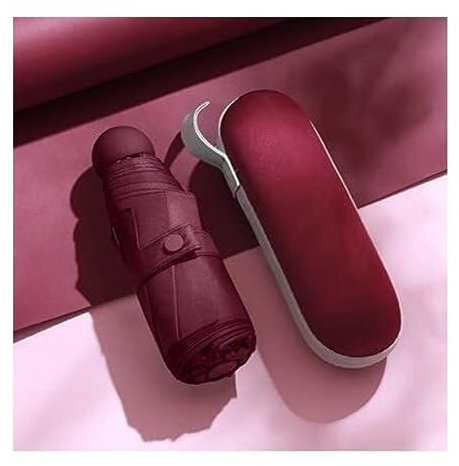 OXOAMP Folding Umbrellas Sun Umbrella Sunscreen Anti-ultraviolet Sunny And Rain Dual-use Female Five-folding Capsule Small Portable Sunshade Lightweight